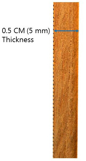 Eisco Labs Hardwood Meter Stick – Horizontal Reading with Metal End