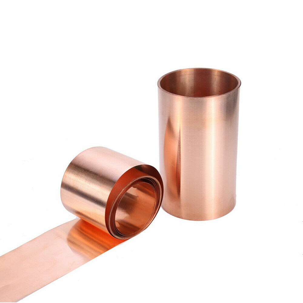 1pc 0.3mm x 100mm x 1000mm 99.9% Pure Copper T2 Cu Metal Sheet Foil Plate Strip