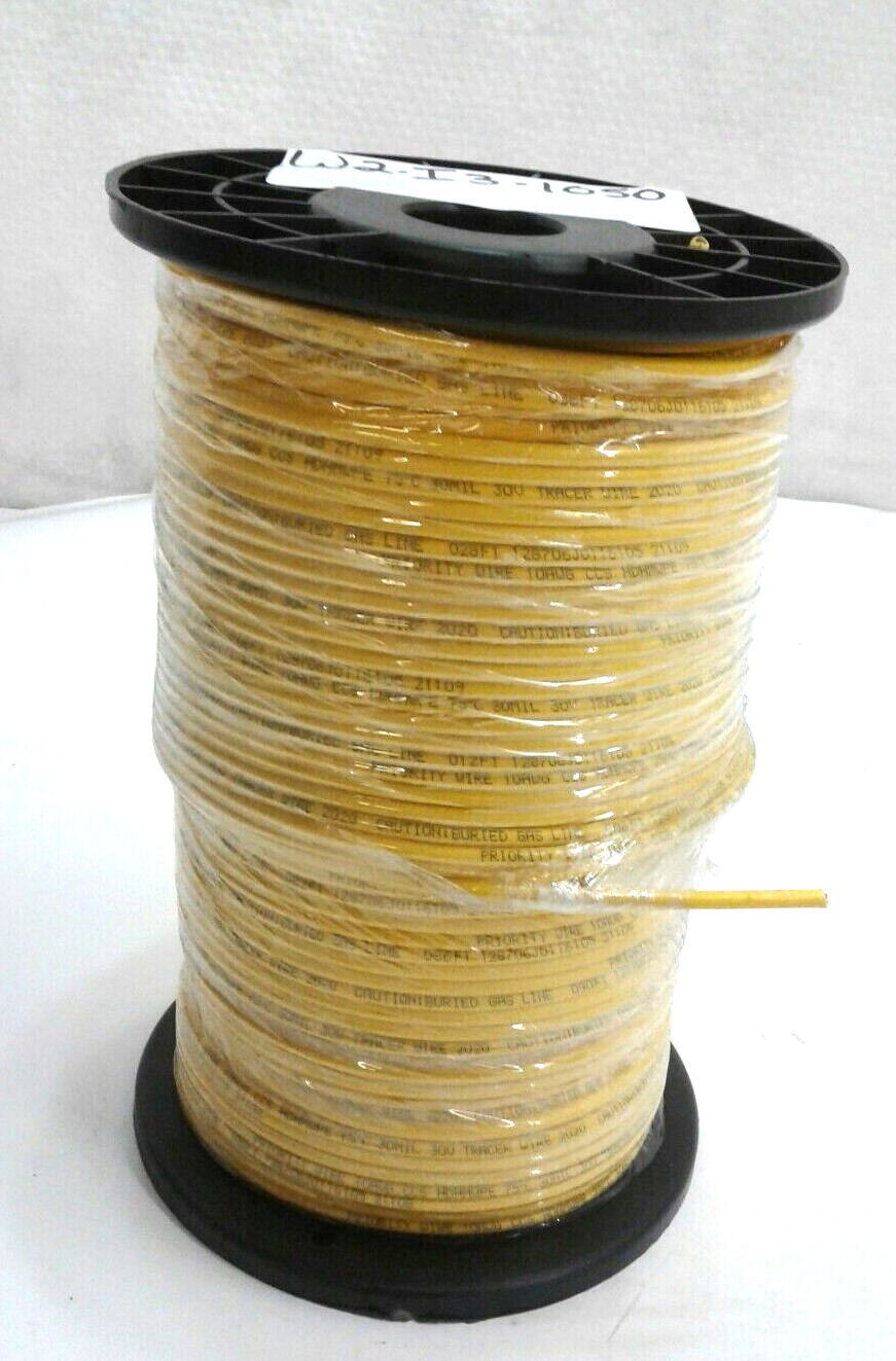 Priority 10SOLTW-CCS-YW500 Tracer Wire 10AWG 30mil 75°C 30V Yellow 500′ Roll