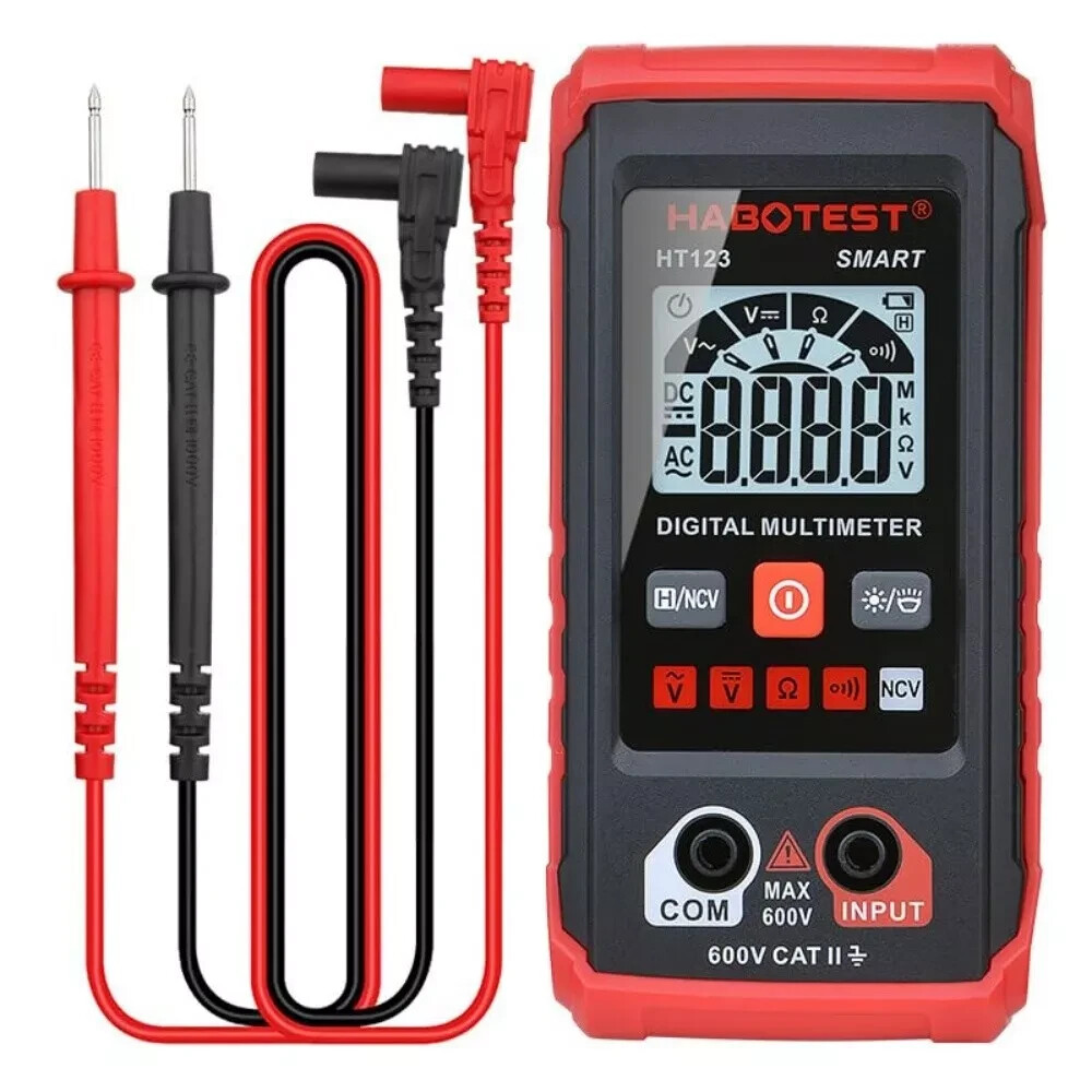 HT123 Digital Multimeter Smart Voltmeter Ohmmeter AC DC Meter Tester – US