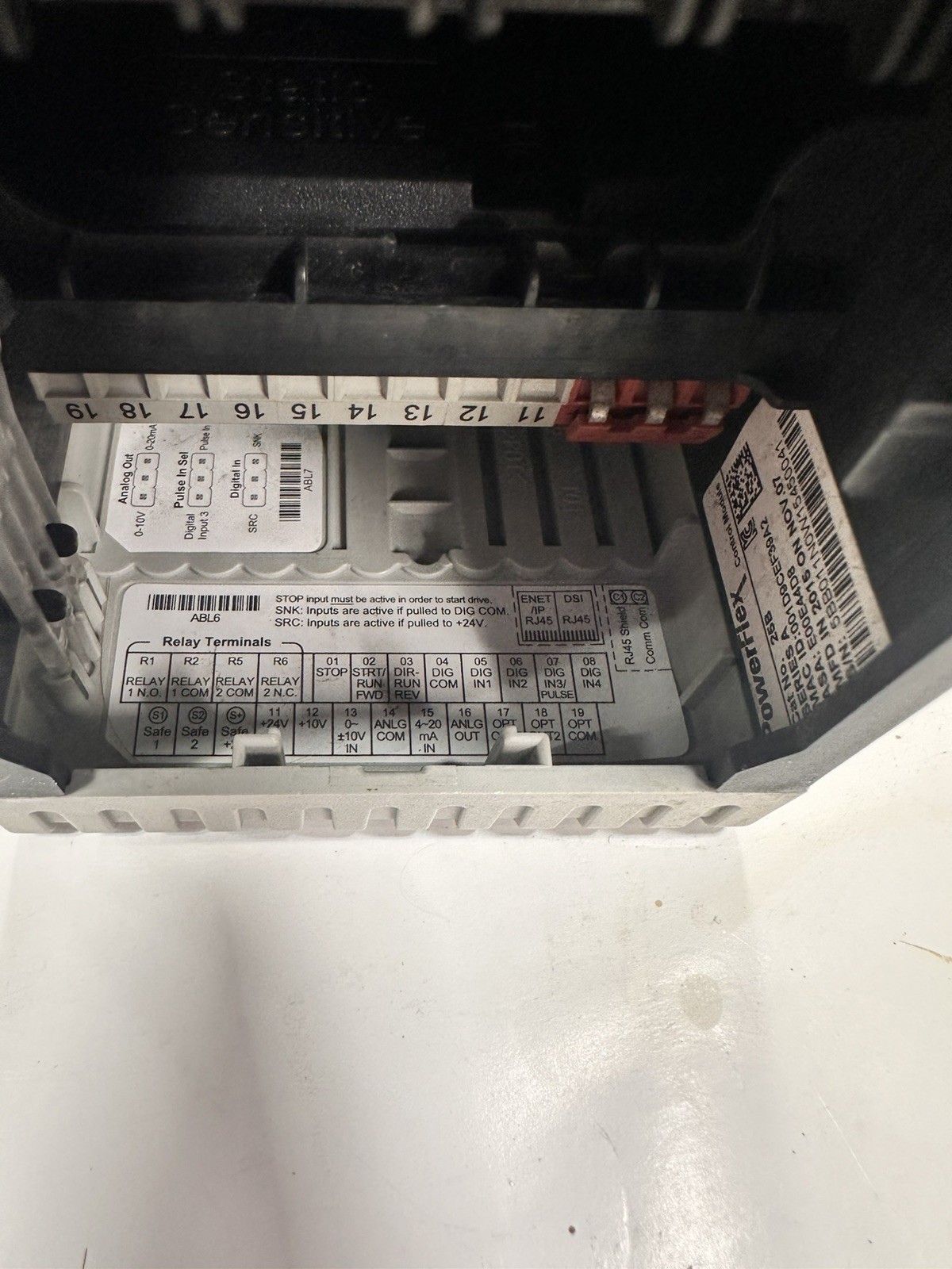 Allen Bradley PowerFlex 525 25B-B011N104 2.2kW 3Hp AC Drive 3 Phase Series A