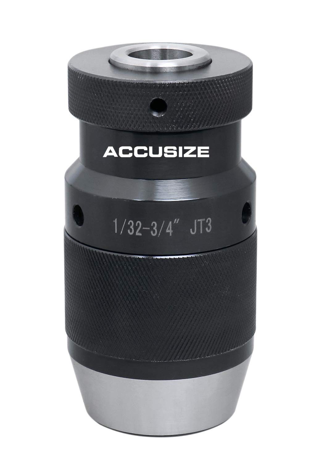 Accusize Industrial Tools Precision Keyless Drill Chuck, 1/32″-3/4″, 3JT