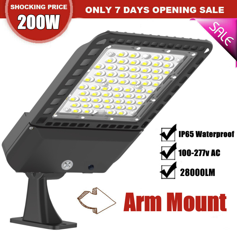 300 Watts LED Parking Lot Light, LED Shoebox Area Outdoor Street Pole Lighting
