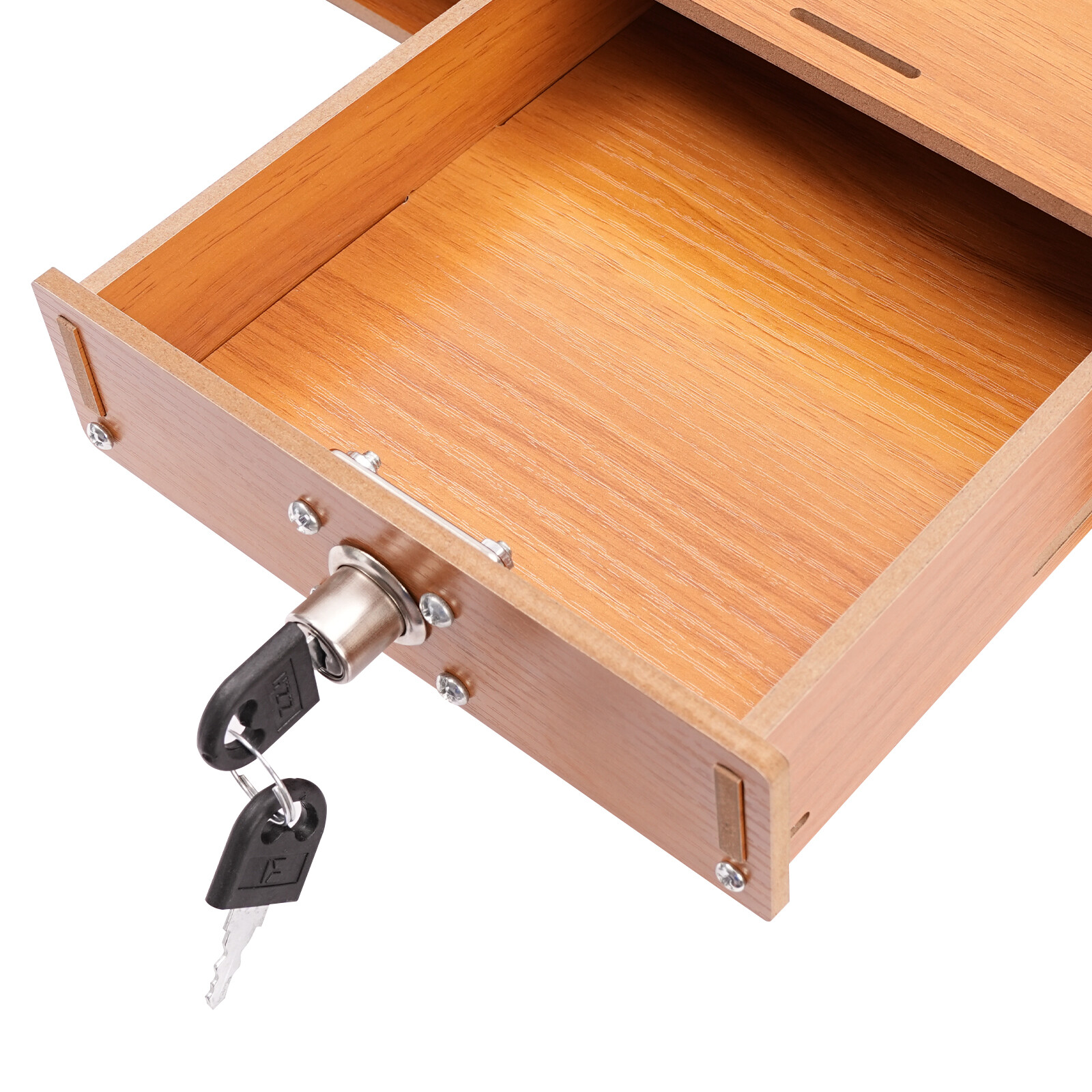 Wooden Desk Organizer with Drawers Office Supplies Computer Desktop Tabletop
