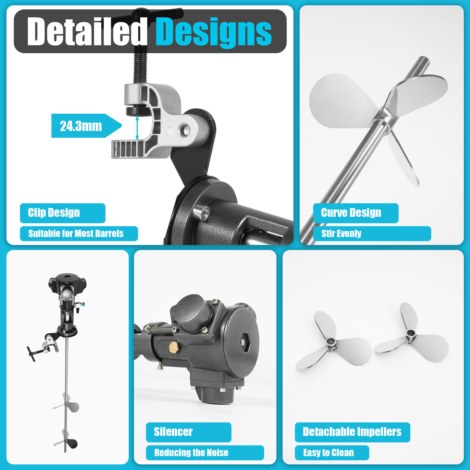 50 Gallon Industrial Pneumatic Mixer Paint Ink Mixer Air Agitator Mixing Machine