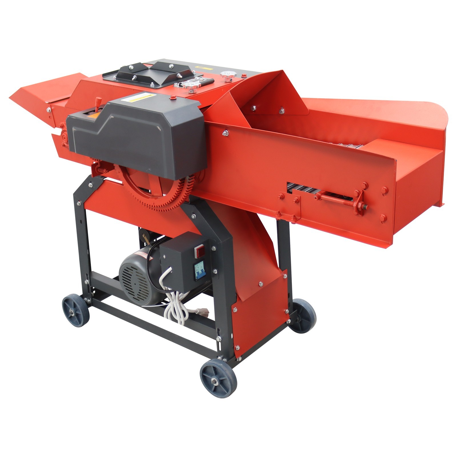 220V Hay Straw Grass Cutter Crusher Pulverizer with Conveyor for Automatic Feed