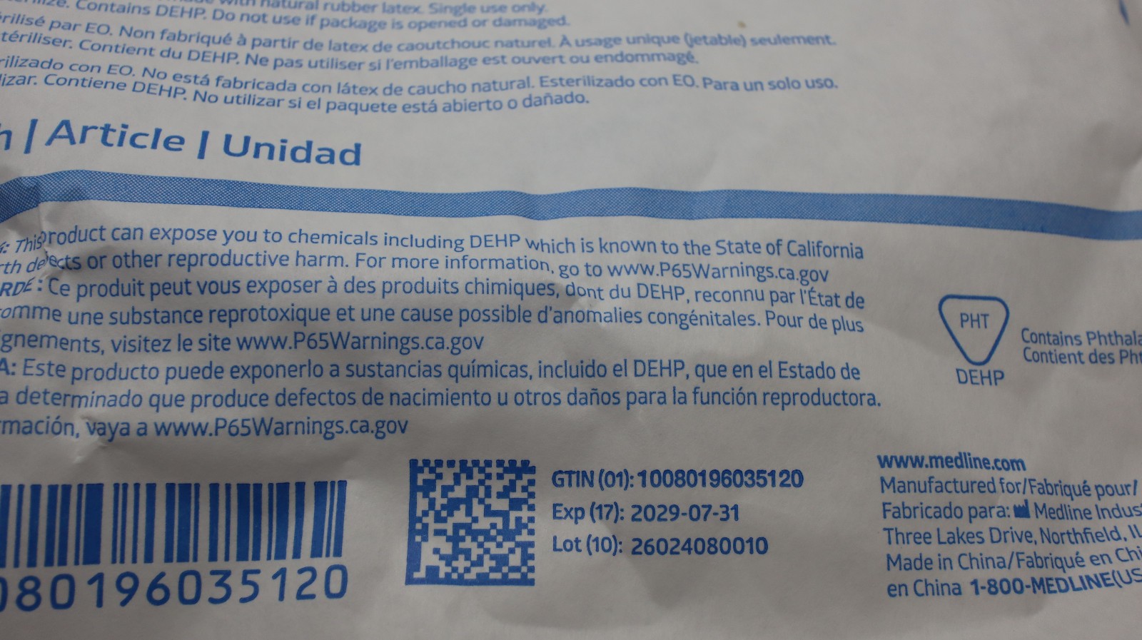 Medline DYND50216 6′ non-conductive connecting tubing new lot of 2 exp 2027+