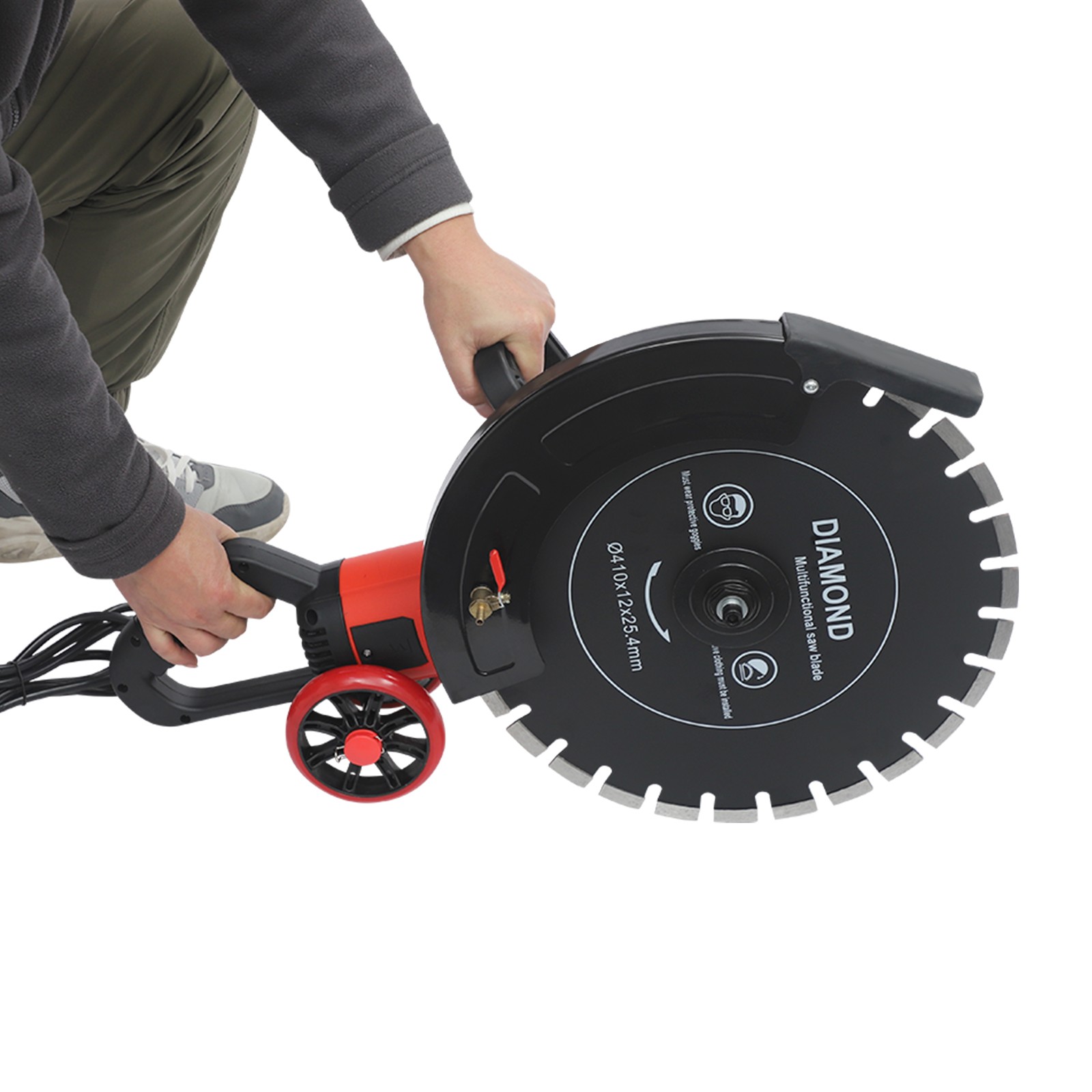16.14″ Electric Concrete Saw Wet/Dry Saw Cutter with Water Pump and Blade 4000W