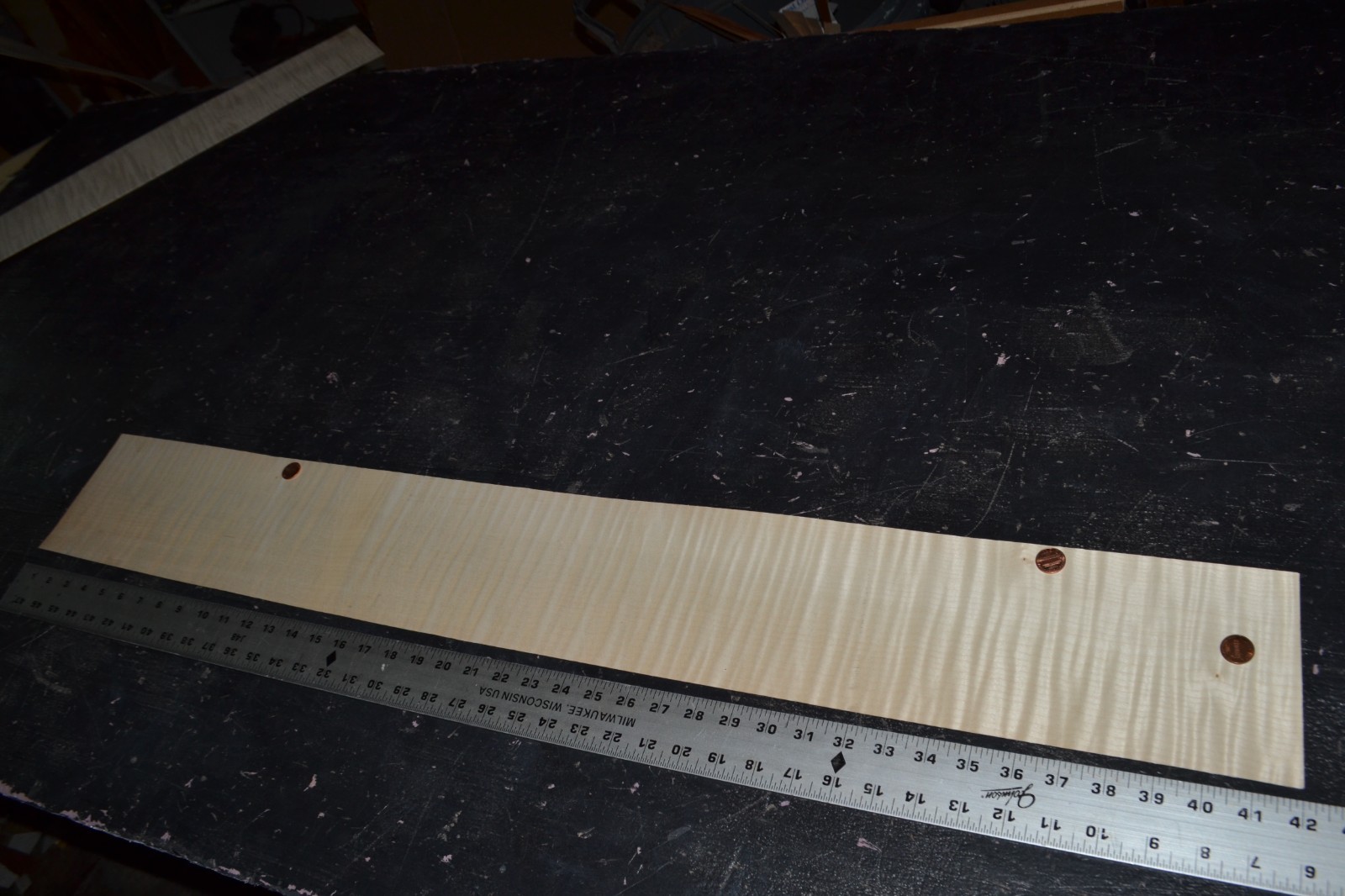 Flame Maple Raw Wood Veneer Sheet 5 x 41 inches 1/42nd BLEMISHED 35137-82