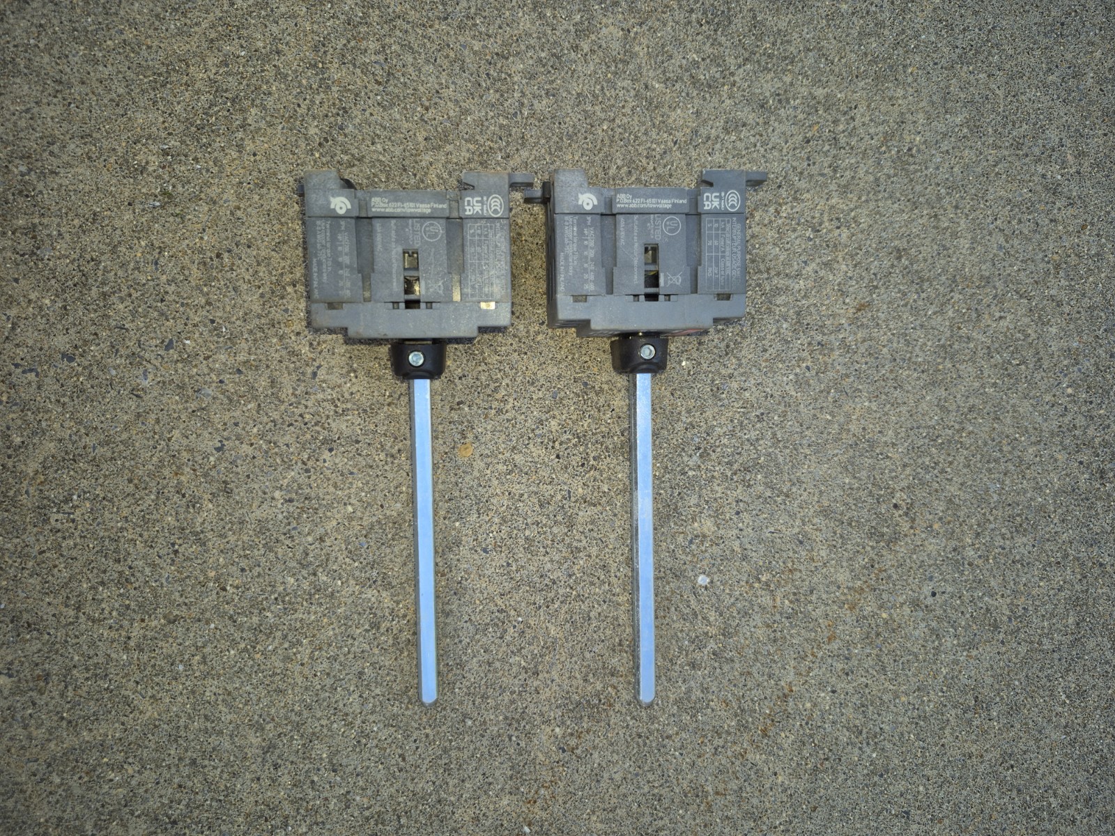 Pair of ABB OT40F3 40A 3-Pole Disconnect Switches – Clean Lugs – Made in Finland