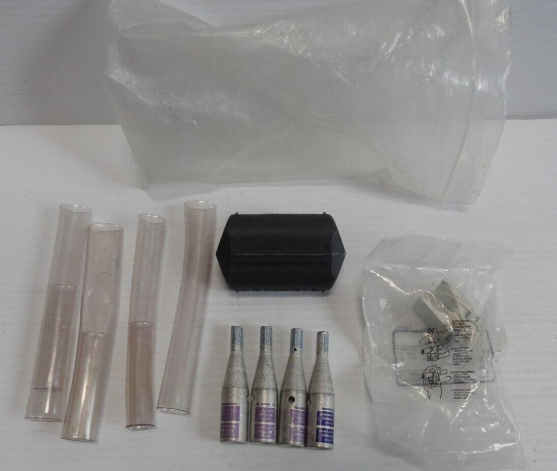 Lot of BURNDY 4/0 AWG STR CU Purple Die 15 or 54 Reducer and Splice Kit