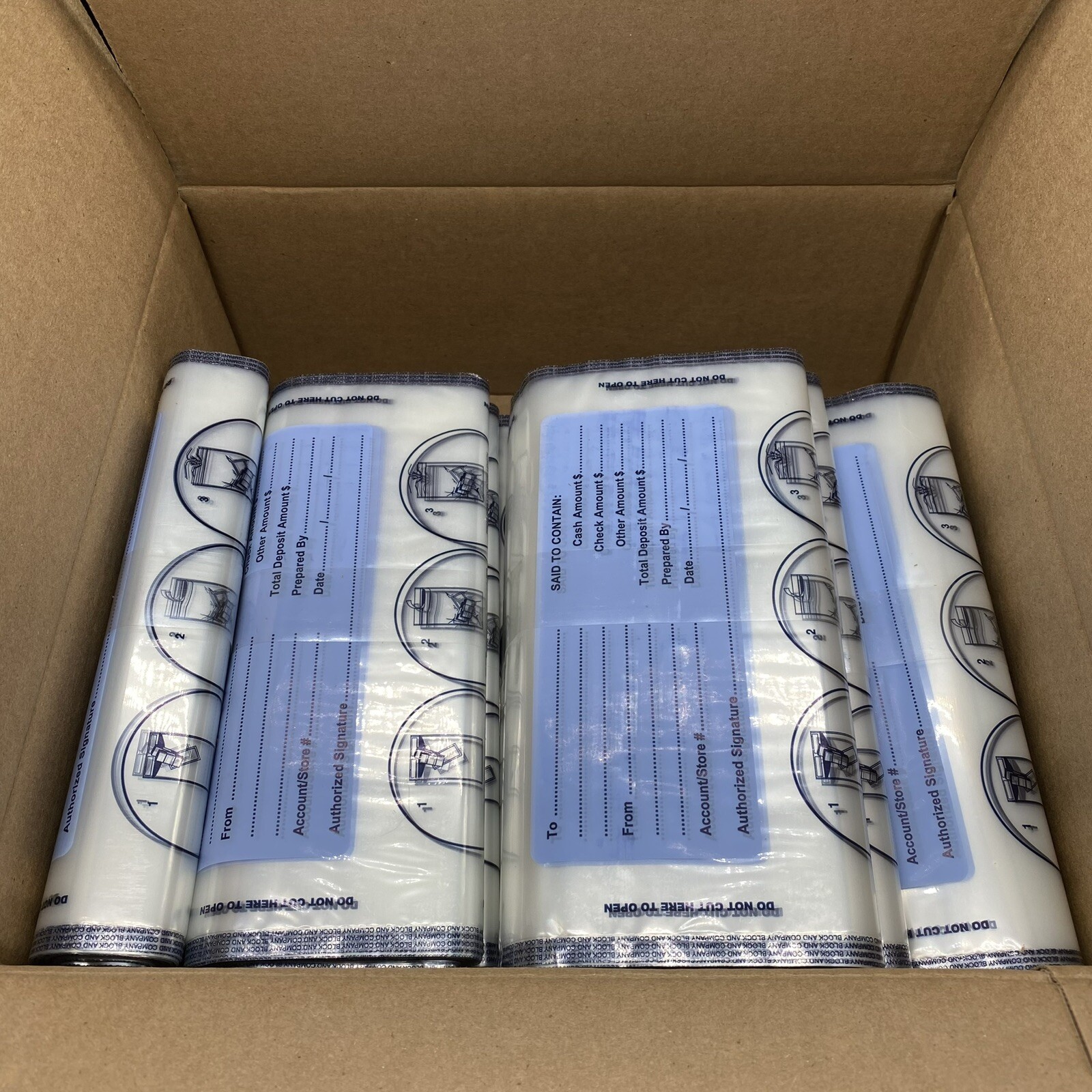 Deposit Bags🔥 (500 Count) 9×12 Clear Tamper-Evident Fraudstopper Ice Secur-Pak