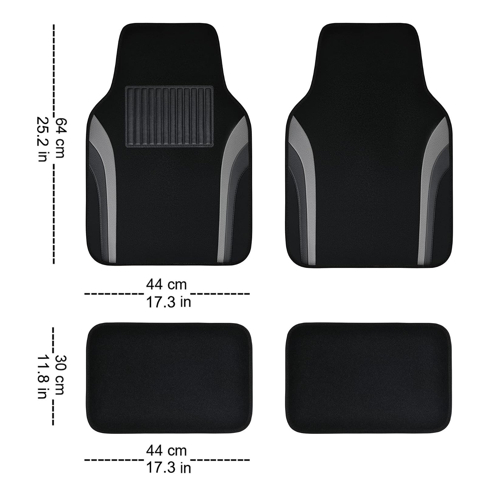 CAR PASS Leather Waterproof Car Floor Mats Set of 4 – Universal Fit