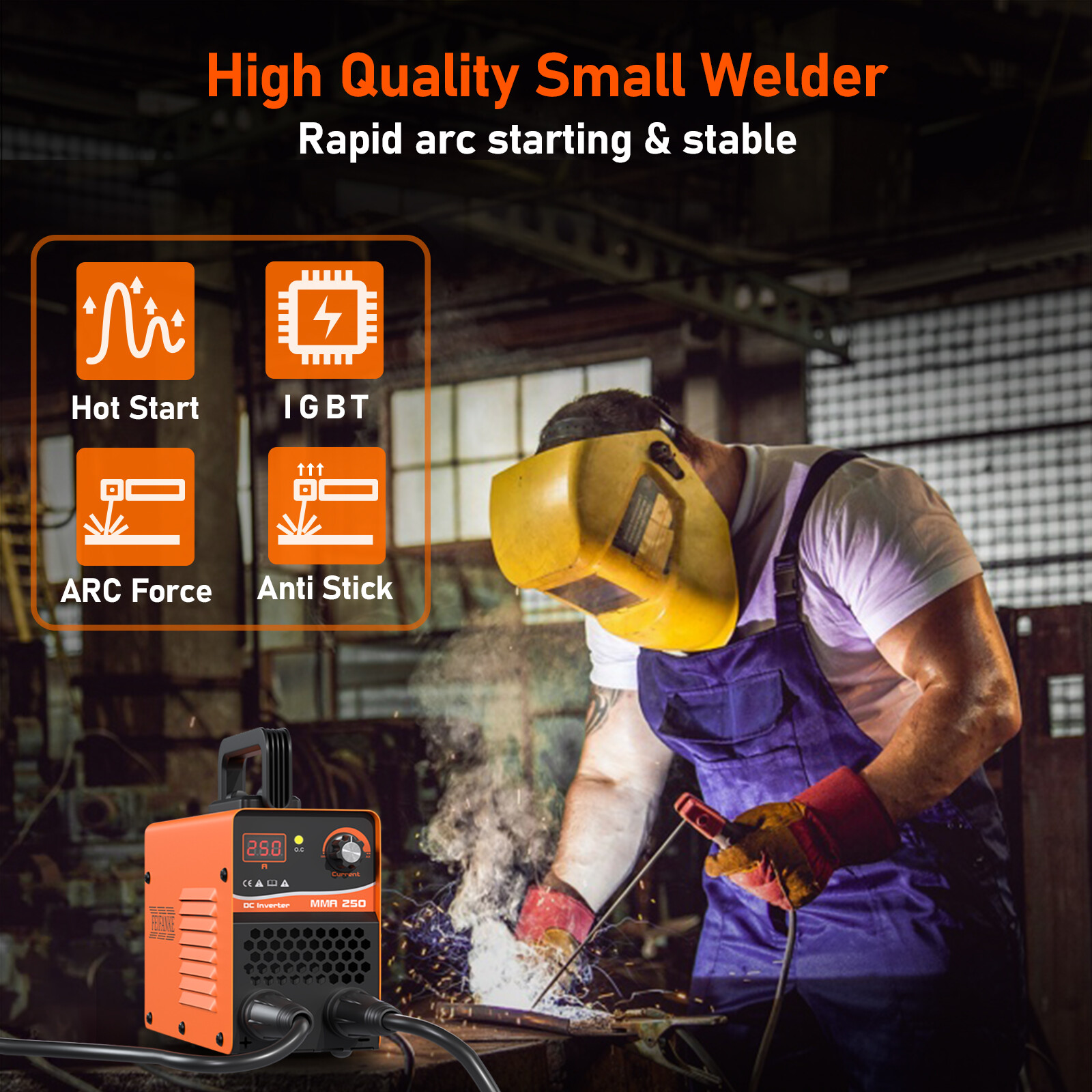 FEIFANKE MMA250 Stick Welder TIG/ARC Welding Machine 110V IGBT DC Inverter 250A