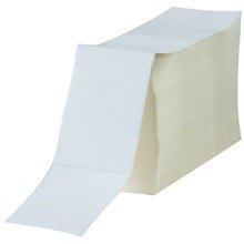 4 x 3″ White Direct Thermal Label Fanfold-4,000 Labels per Stack-2 per Roll