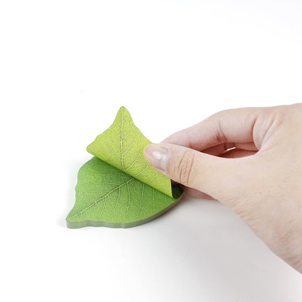 Cute Leaf Sticky Notes Memo Pad Self-Adhesive Sticky Notes Bookmark Stationery