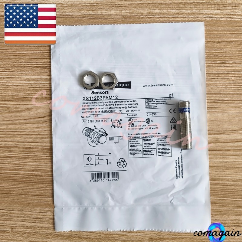 New In Bag For Telemecanique XS112B3PAM12 Proximity Sensor PNP 12-24VDC