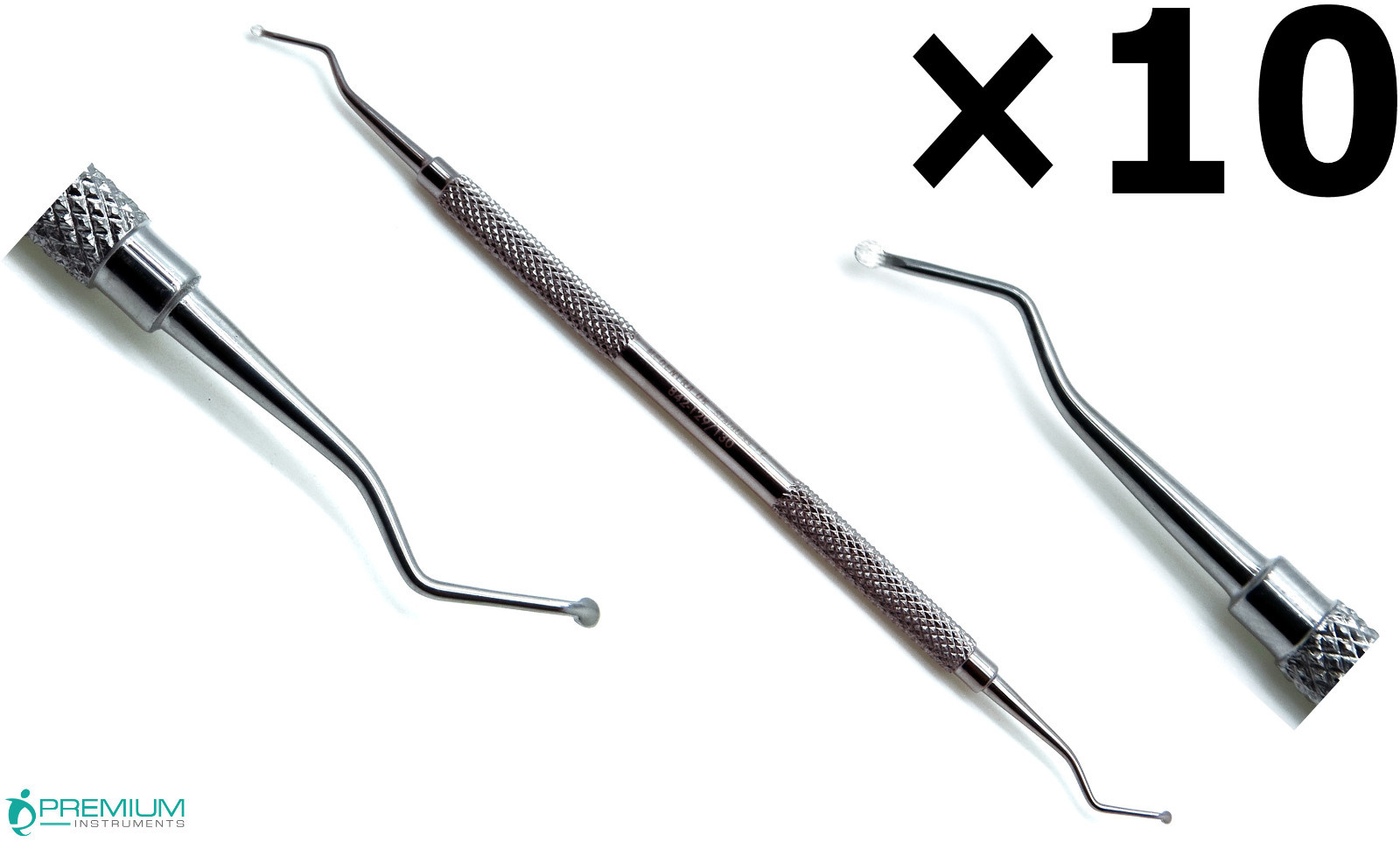 10 Pcs Premium Excavator Spoon 1.8mm, 129/130 Dental Restorative Instruments