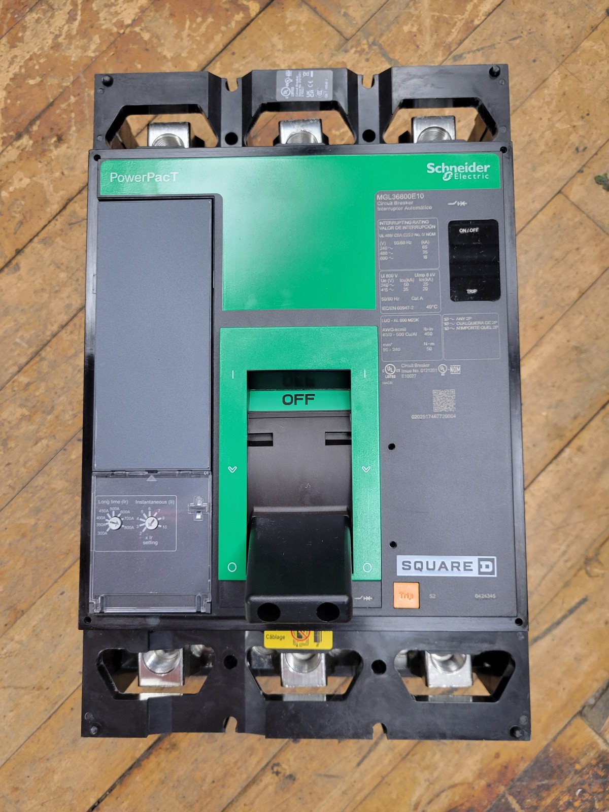 Square D MGL36800E10 Circuit Breaker 800A 3P 600V