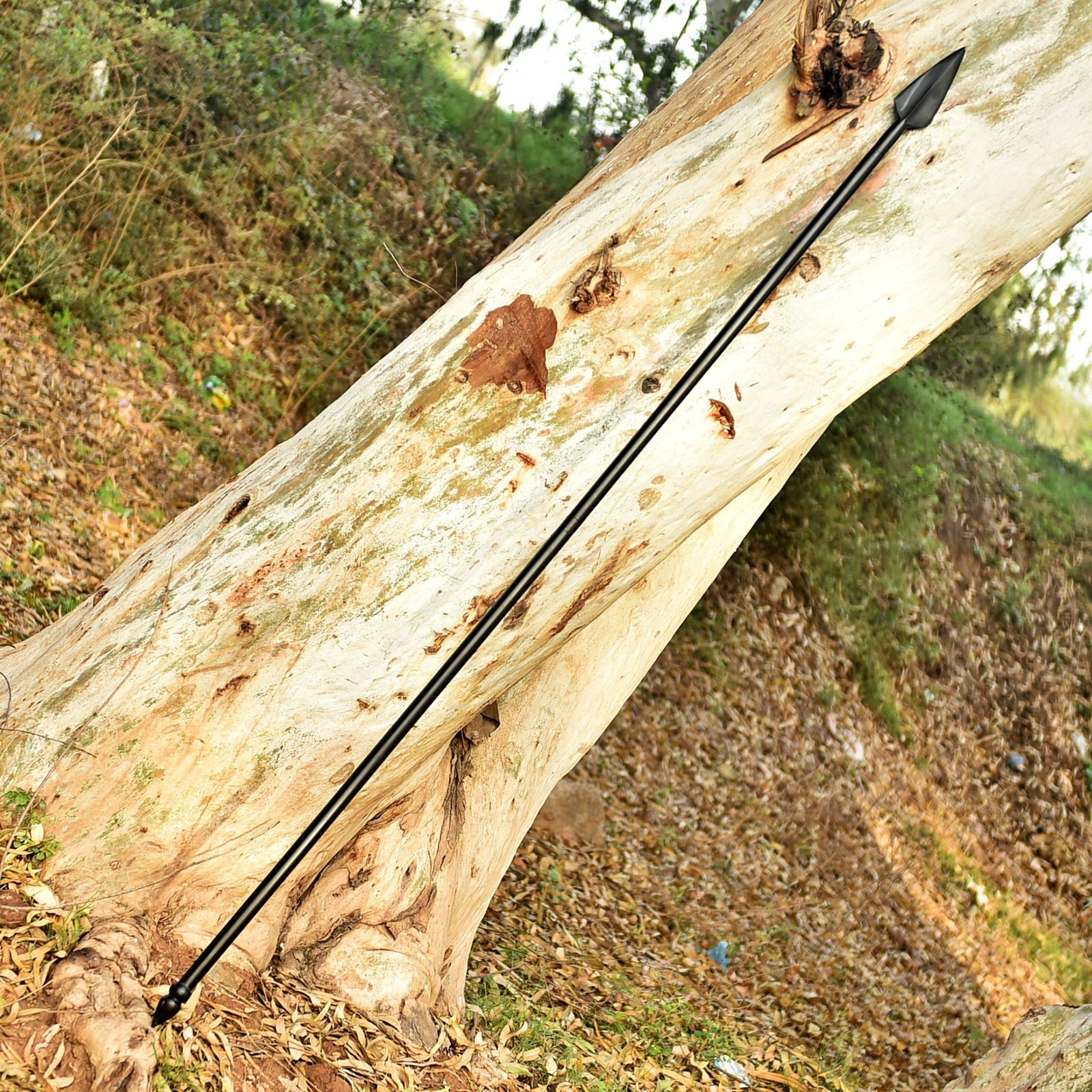 Handmade Carbon Steel Medieval Historical Style Leaf Shaped Spear Hunting Spear