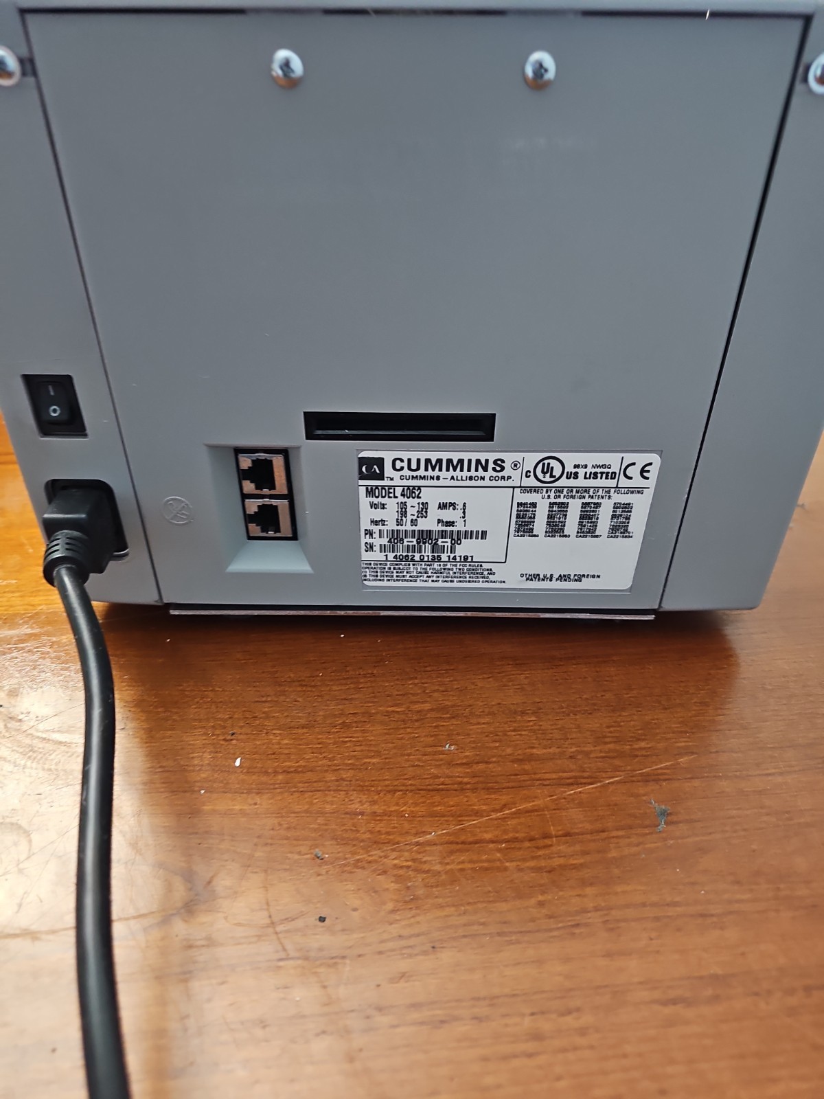 Cummins Allison Jetscan 4062 Currency Counter Money Bill Counter