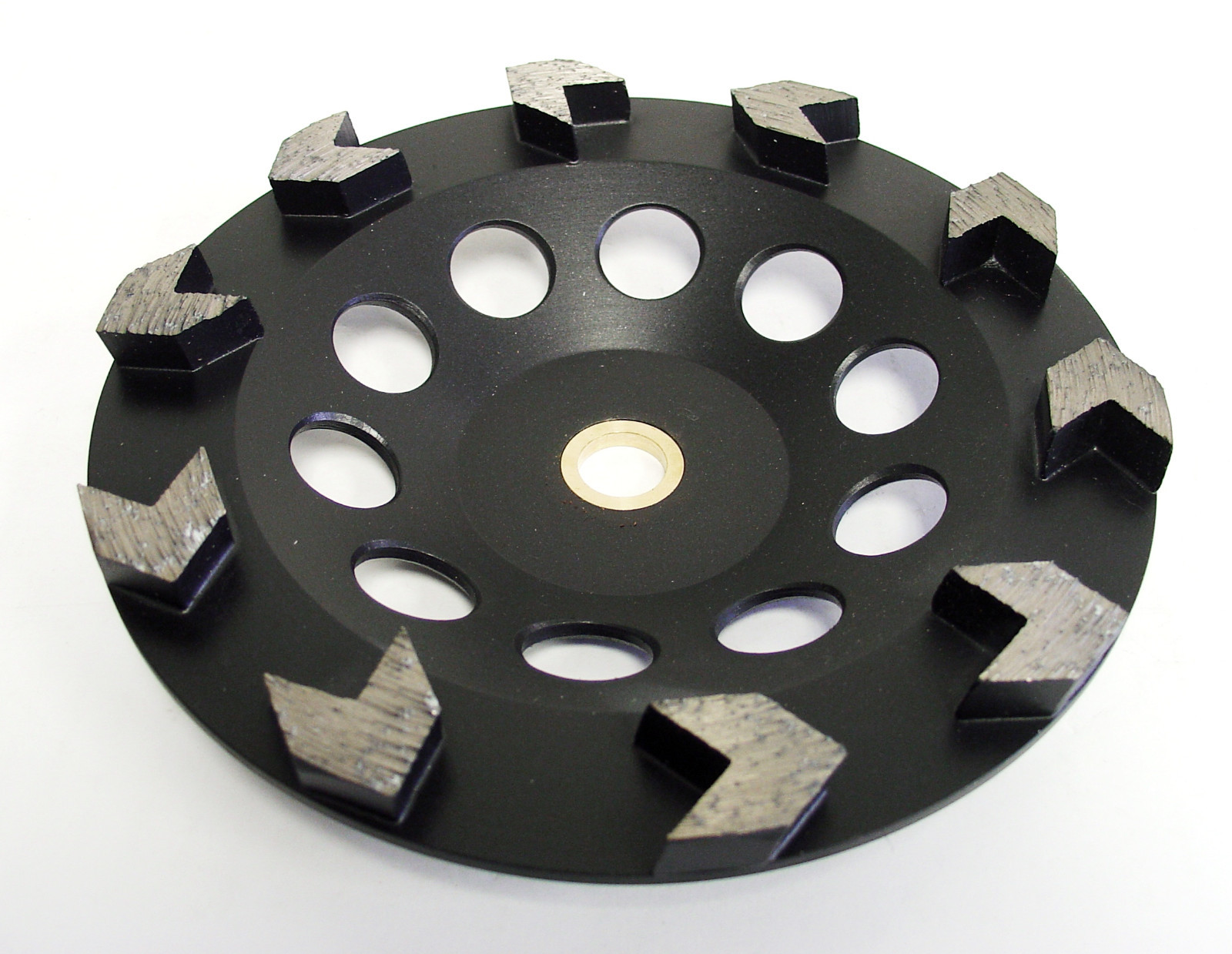 Pack of 10, 7” Arrow Segment Concrete Grinding Cup Wheel with 25/30 Grit Diamond