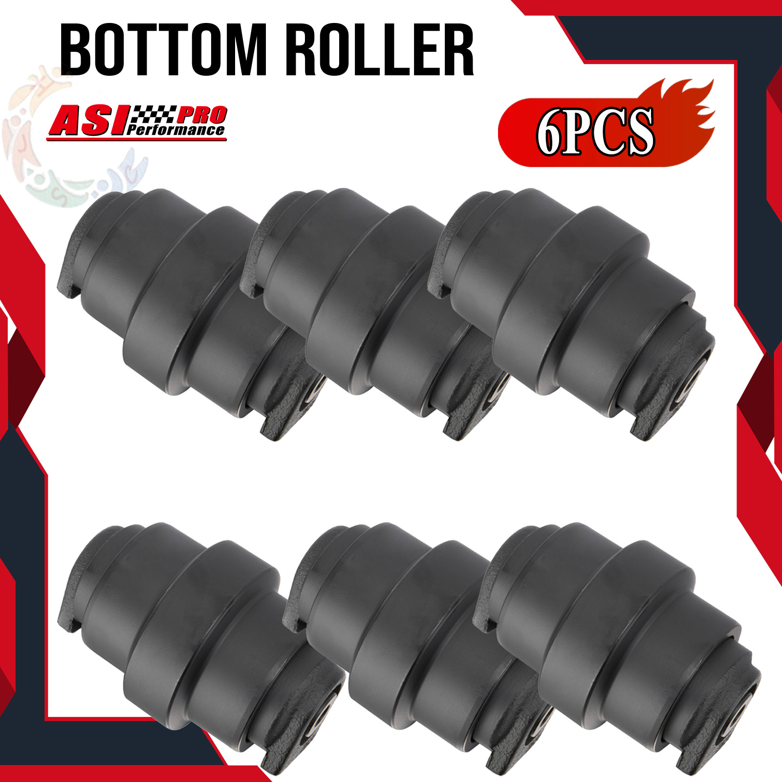 6 Pcs Bottom Roller For IHISCE IHI35NX Mini Excavator Undercarriage.