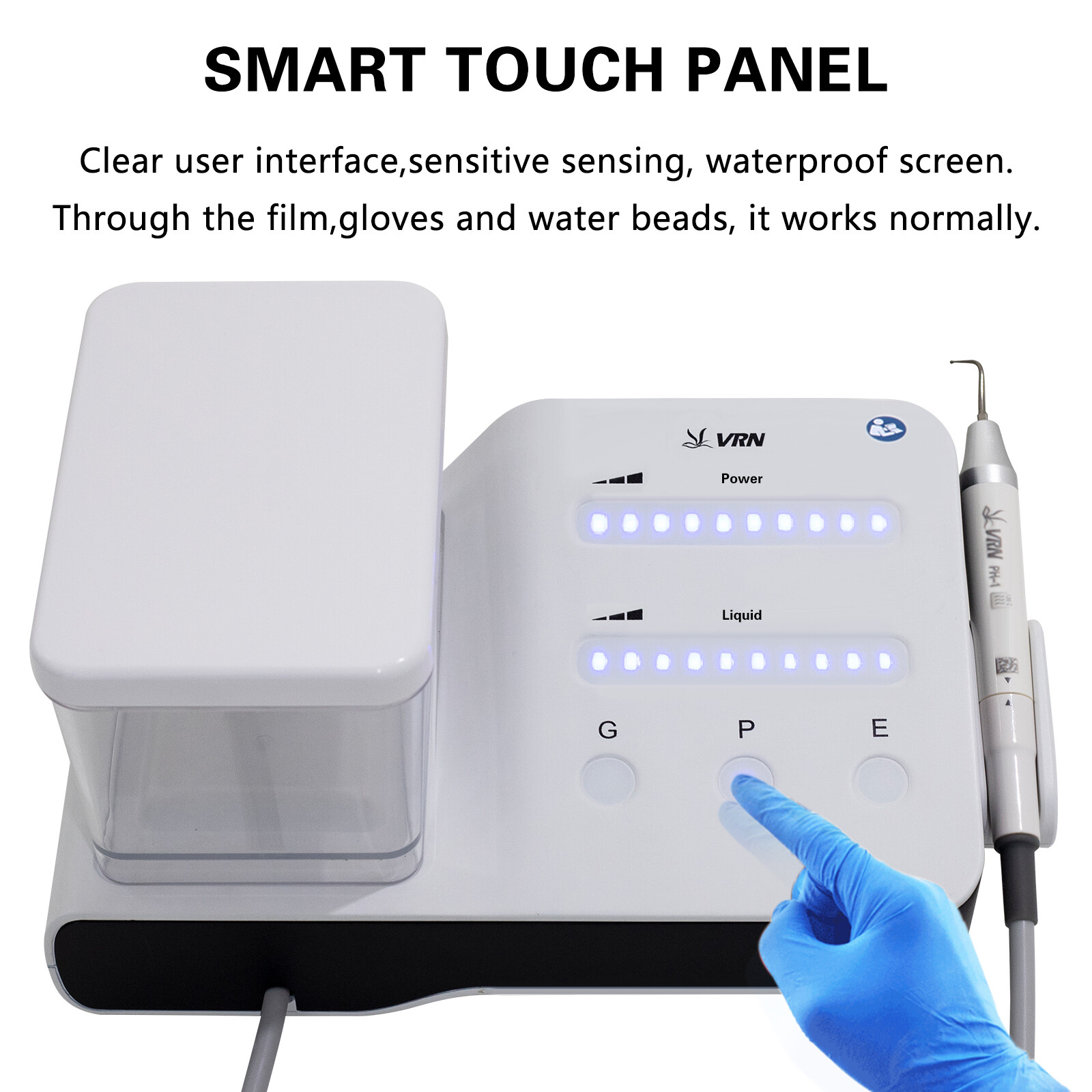 LED Dental Ultrasonic Piezo Scaler Handpiece Bottle Fit EMS Woodpecker + 10*Tips