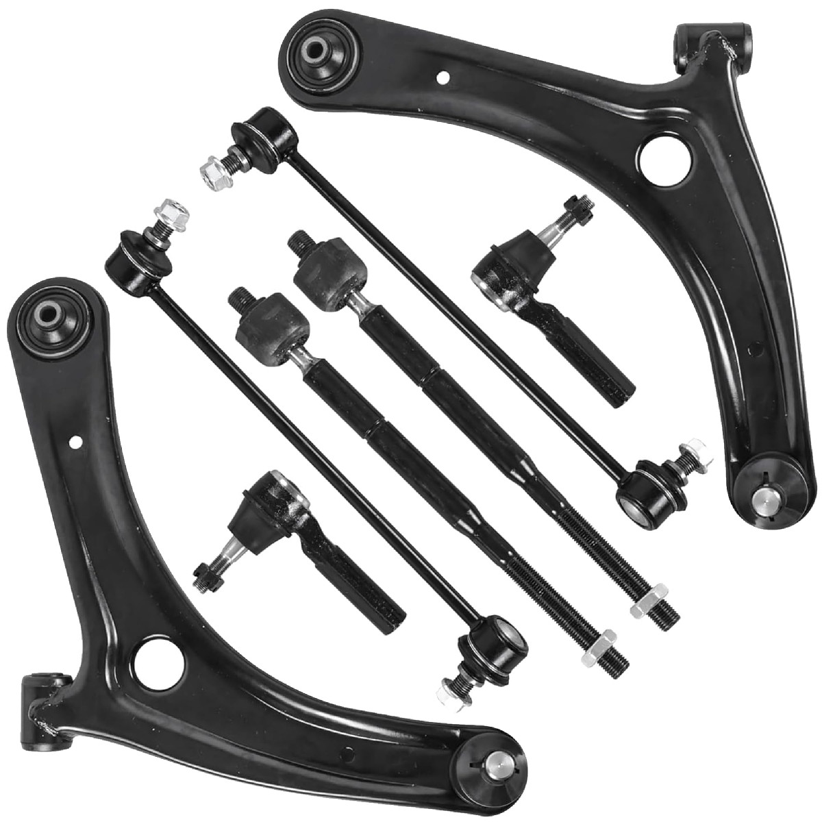 Kuiperauto 8Pcs Front Suspension Kit Lower Control Arms And Ball Joints
