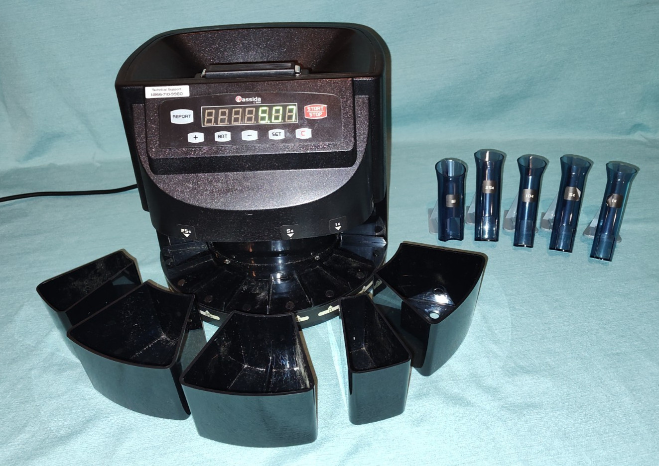 Cassida C200 C-200 Digital Coin Sorter USED EXCELLENT In Box w Coin Rolls Money