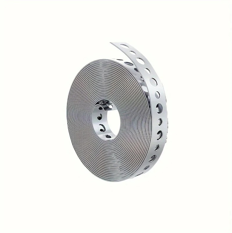 1 Roll Galvanized Steel Hanging Strap Roll Pre-Punched Multi-Slot Support Tape