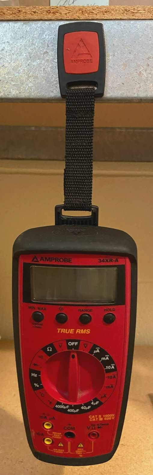 AMPROBE 34XR-A True RMS Digital-Backlight MULTIMETER w/Temperature Leads/Probes