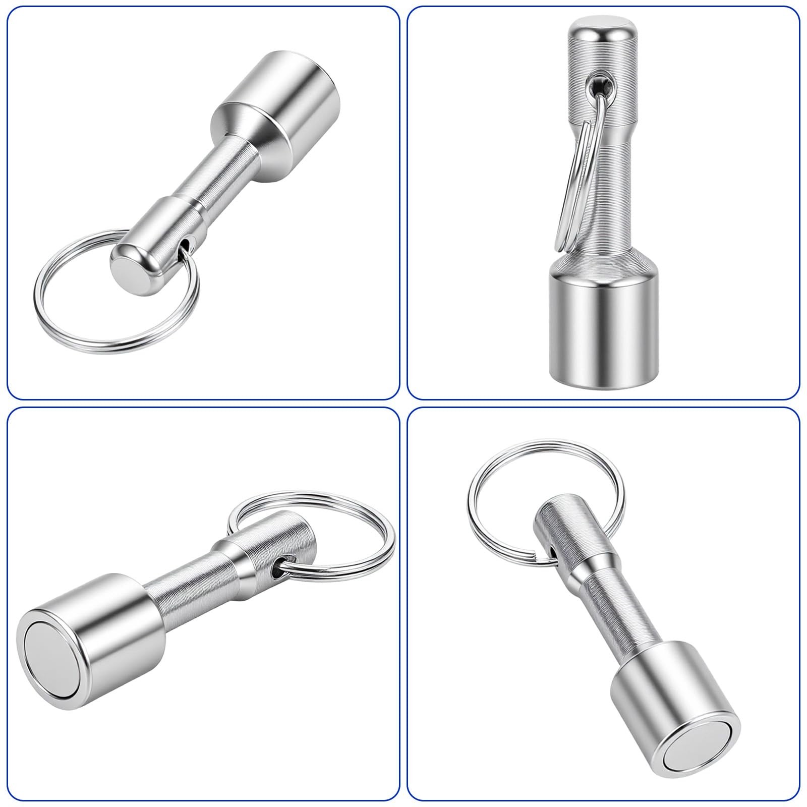 2 Pcs Keychain Magnet Testing Brass Key Holder Neodymium Key Chain Magnet