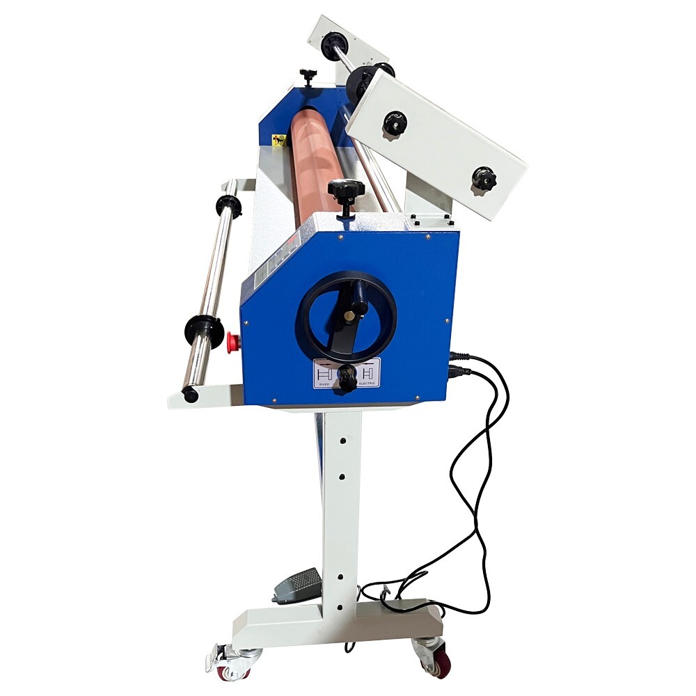 51in Semi-auto Cold Laminator Cold Roll Laminating Machine withSelf-Removing110V