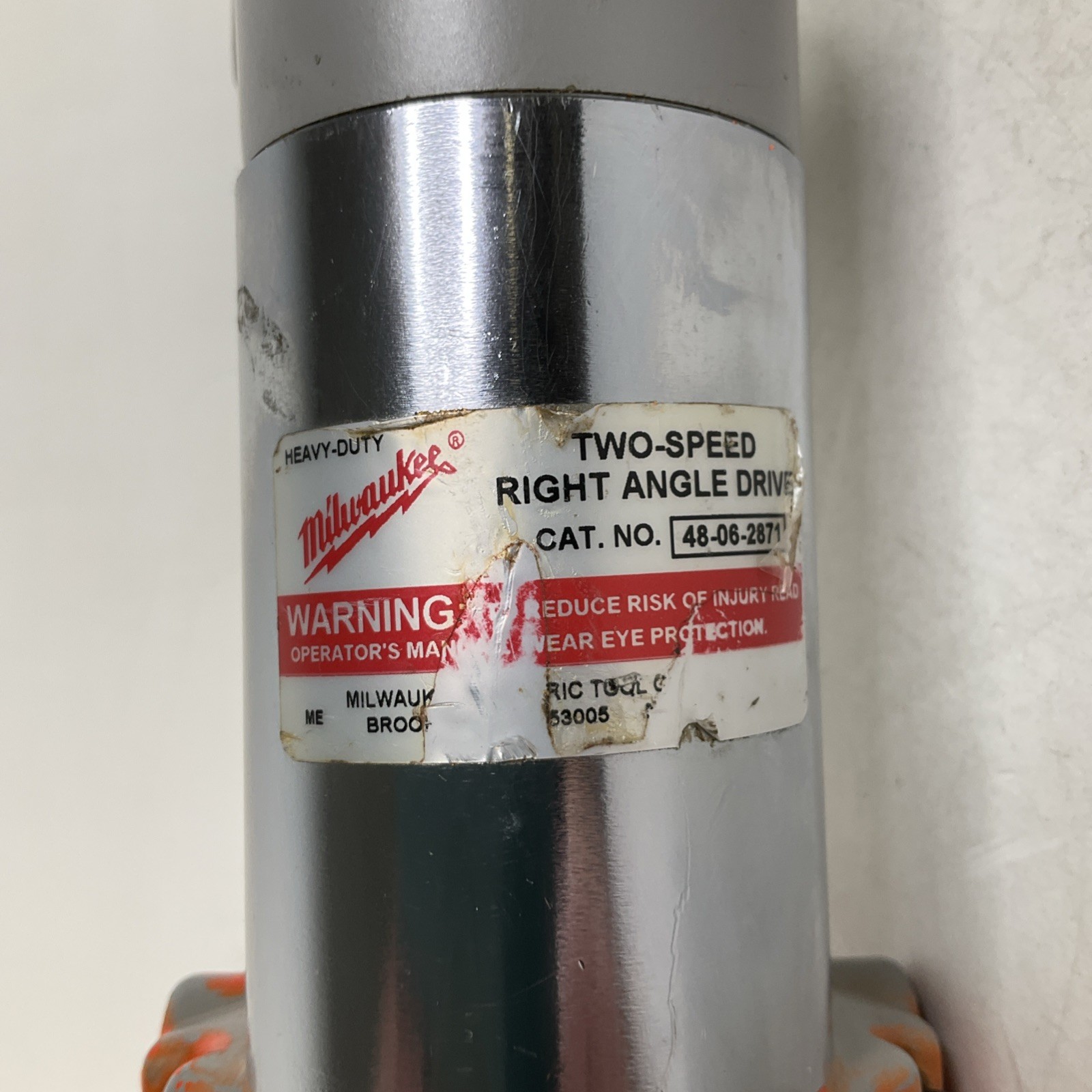 Milwaukee 1/2″ Drill 48-06-2871 With Right Angle Drive 1107-1 With Metal Case