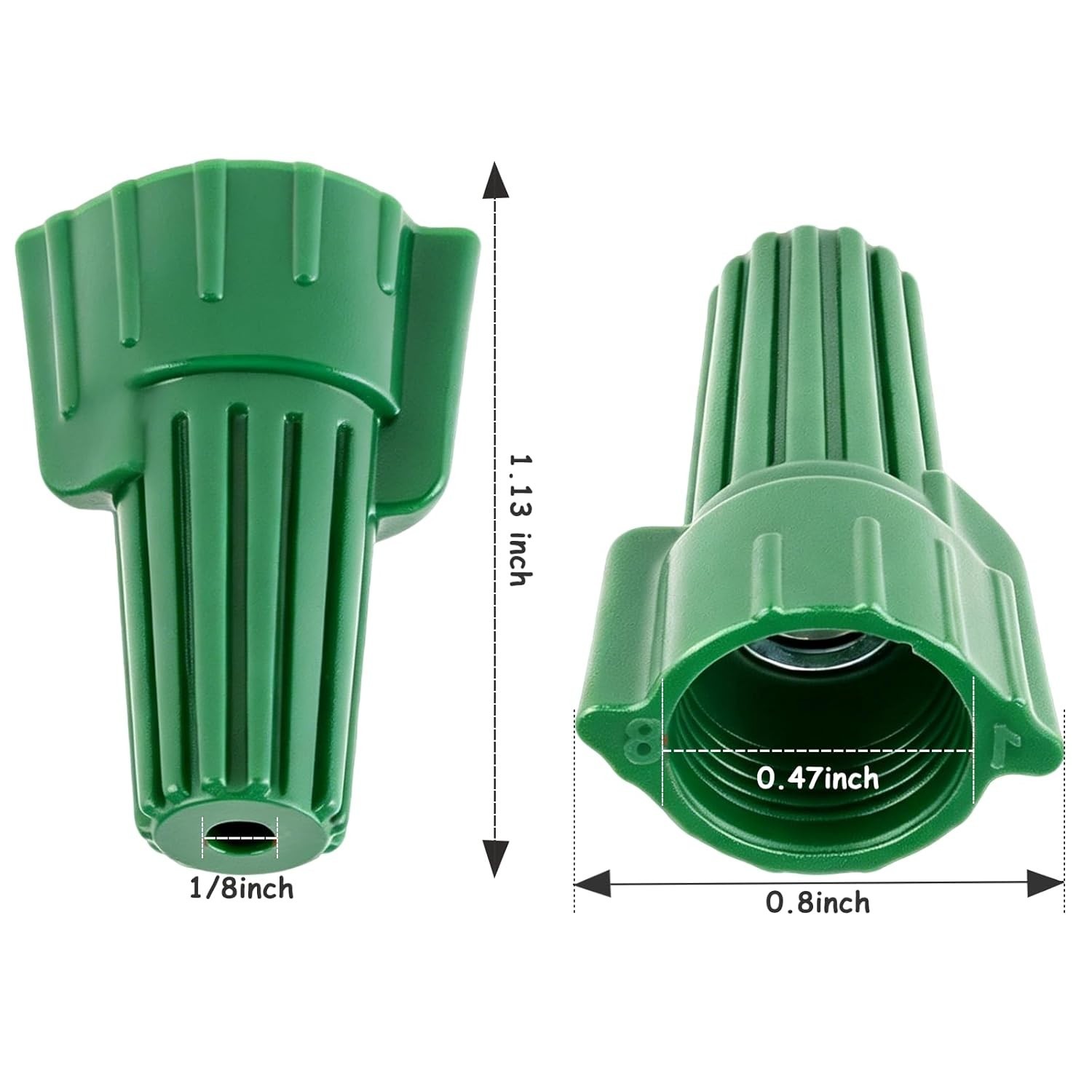 P99 Green Wire Nuts 600Pcs for 14-10 AWG, UL 467 Listed Twist-On Ground Wire …