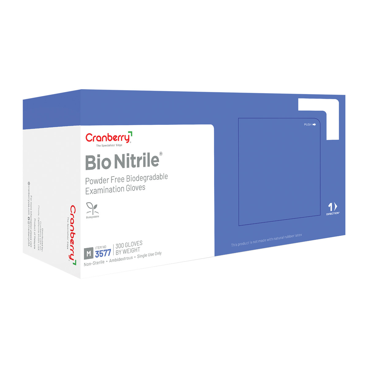 Cranberry Bio Nitrile Gloves (Pkg. 300)