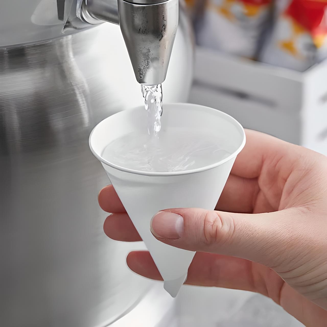 OCS Parts 200-Pack White Paper Cone Cups for Snow Cones, Water, and Hawaiian Ice