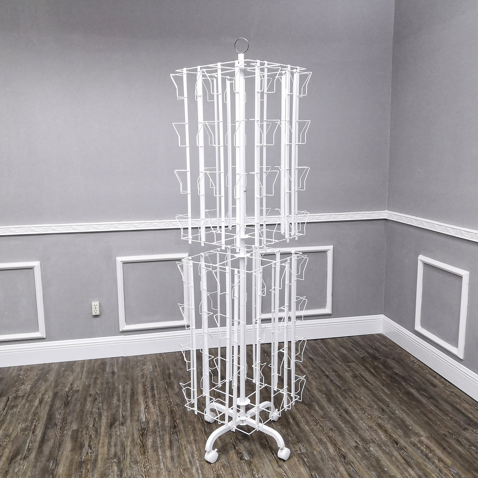 64 Adjustable Pockets Display Rack 5×7 7×5 up to 11″W X 8″T Cards 1.2″ D Pockets