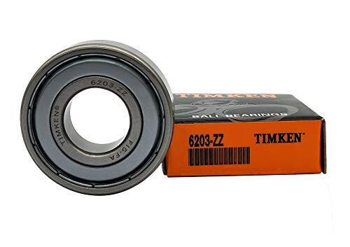 6203 2Z Single Row Radial Ball Bearings 17mm x 40mm x 12mm 2 Pack Metal Seal