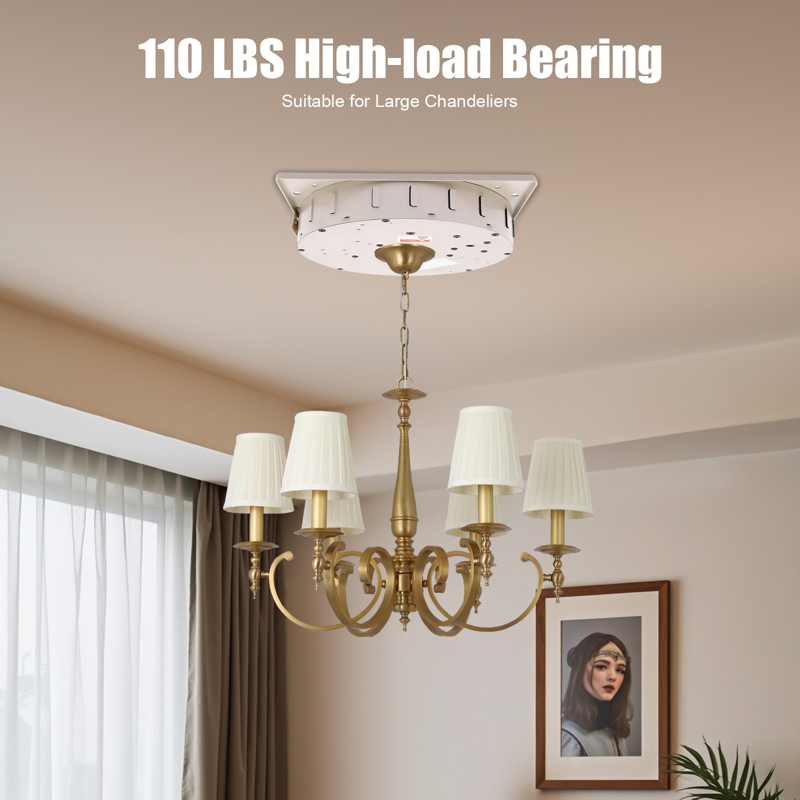Chandelier Lifter Electric Motor Pendant Lamp Hoist Lifting System 50kg/110lbs