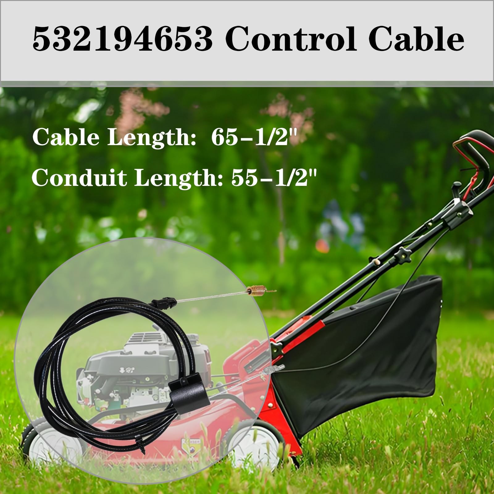 532194653 Control Cable for AYP 194653 Husq 62522FE 65022ES Walk-Behind Mower…