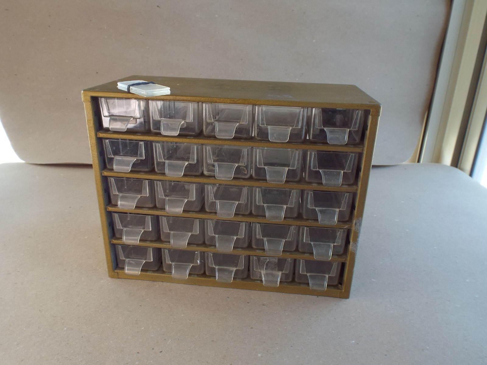 VTG Rare 25 Drawer Raaco Metal Parts Storage Cabinet Organizer Denmark (Read)