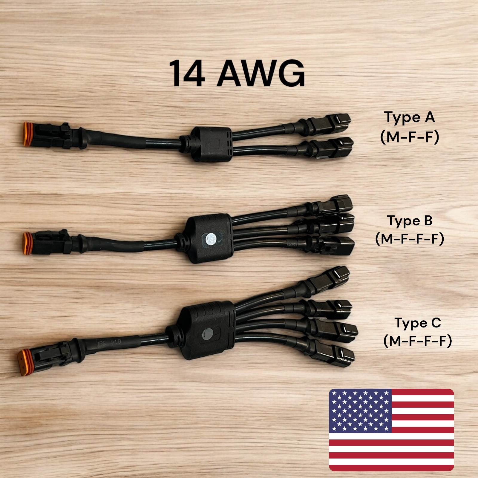 IP67 Y-type Waterproof Black DT Connector 2Pin Male and Female Splitter Deutsch