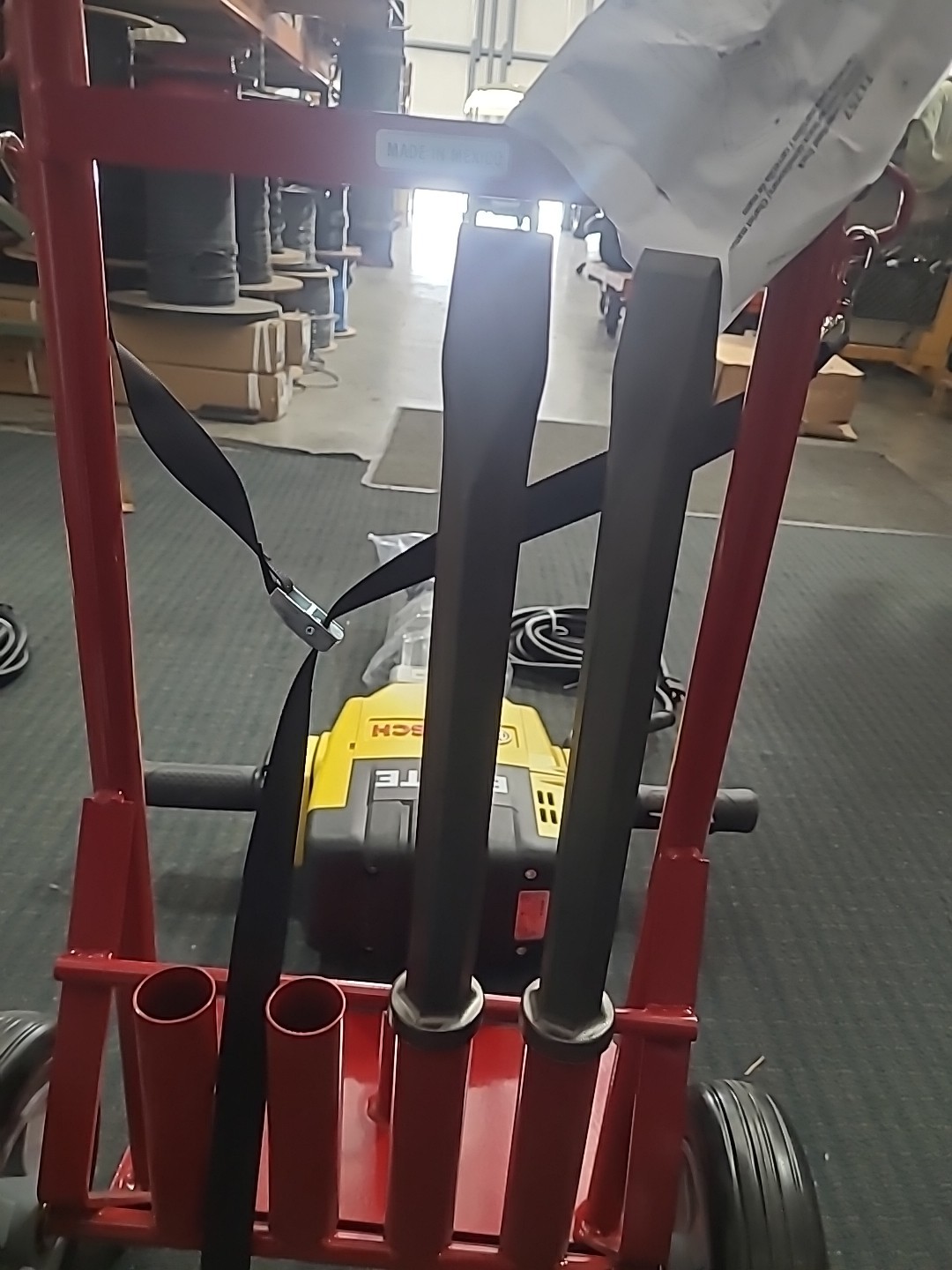 BRUTE by Bosch GSH 27V Demo Breaker Hammer w/T1757 Hand Truck and 2 Bits