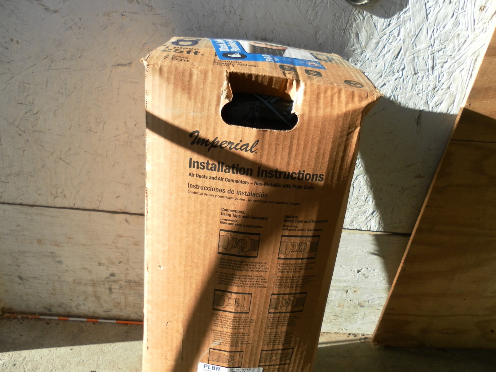 6-in x 20-ft Insulated Polyester Flexible AIR Duct Durable Black Jacket R6 HVAC