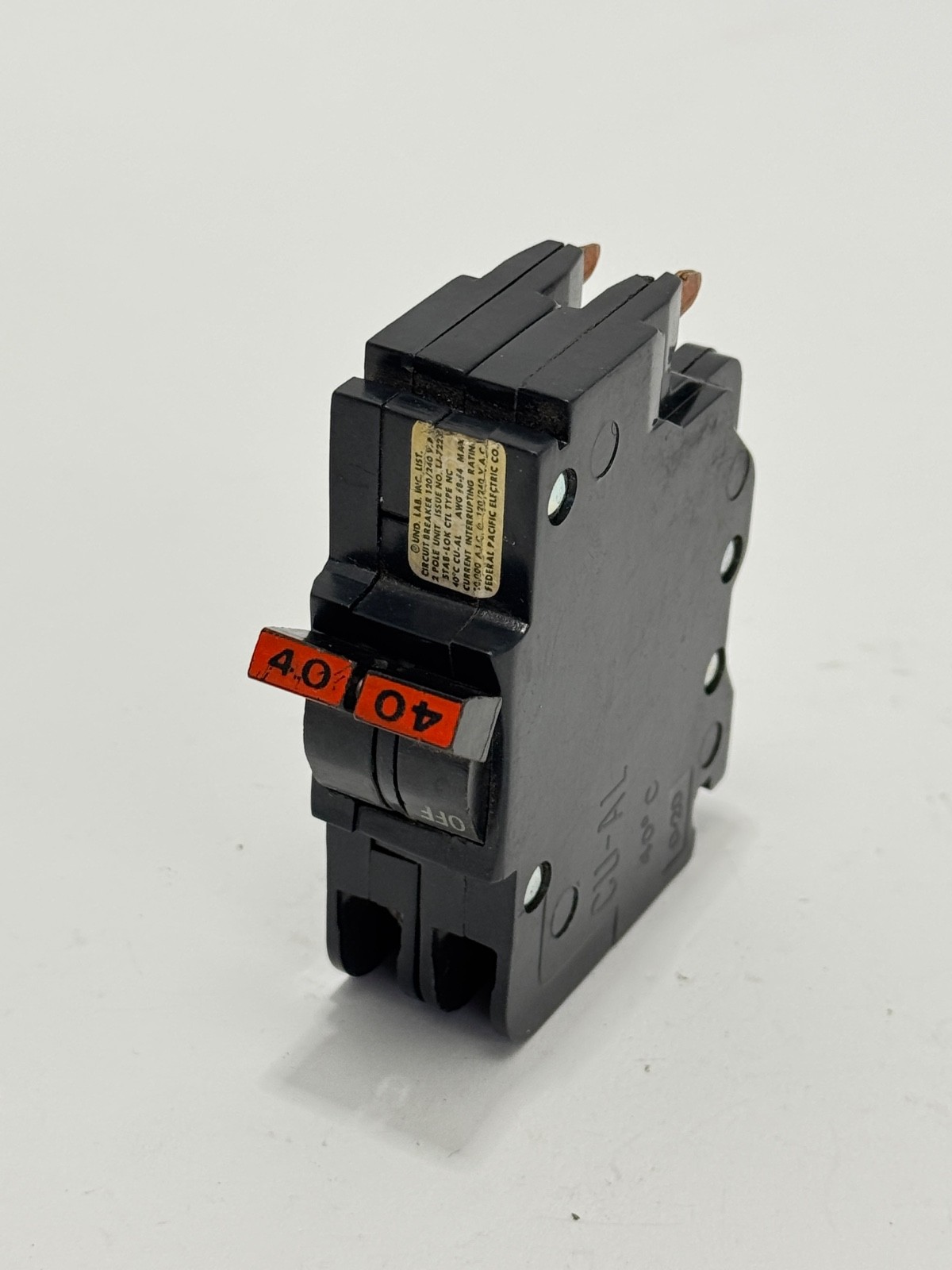 Federal Pacific Electric NC240 2 Pole 40 Amp 120v Stab-Lok Circuit Breaker