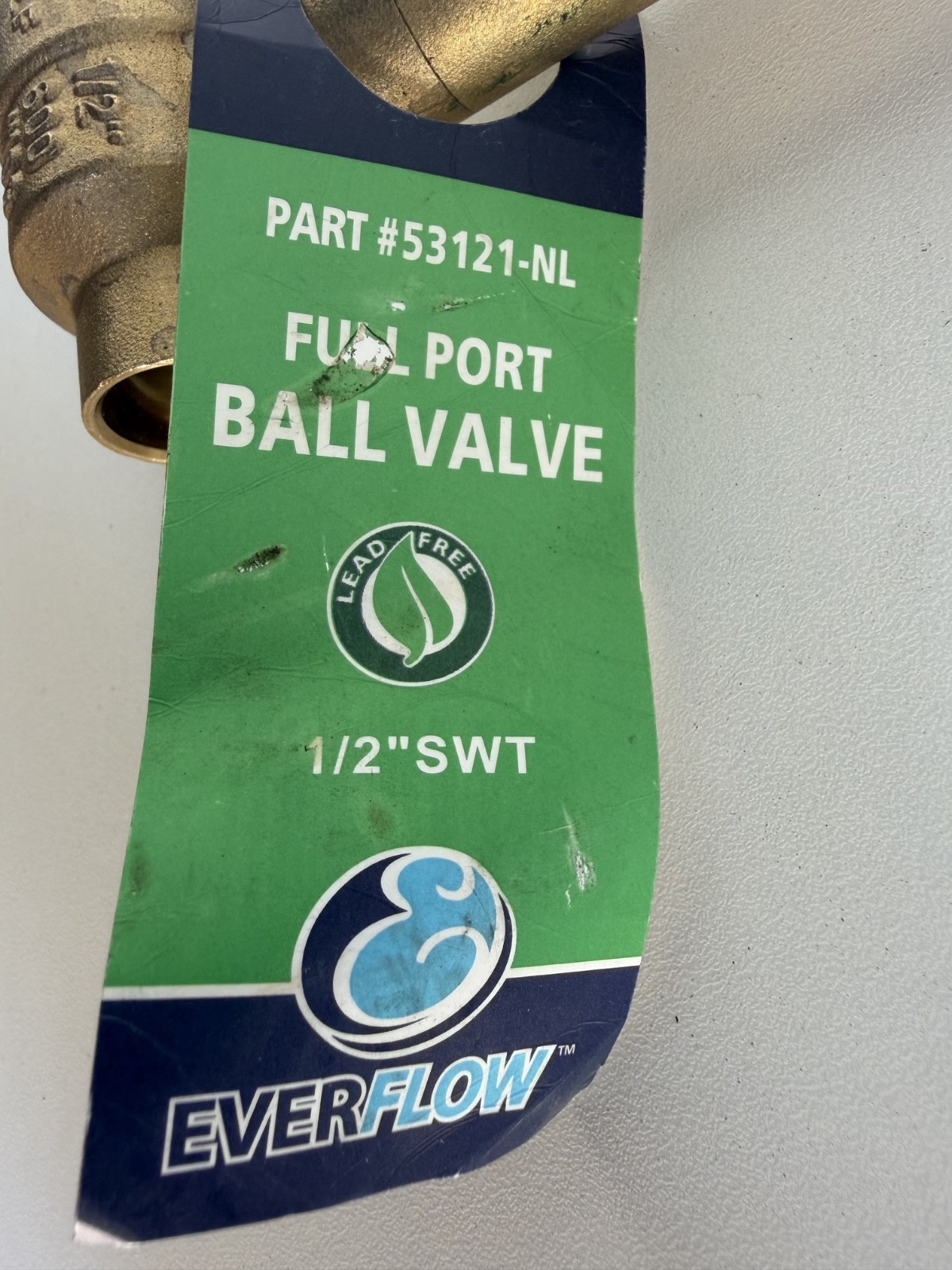 Everflow 53121-NL Brass Ball Valve 1/2″ SWT Long Bonnet Lead Free 600 WOG LF