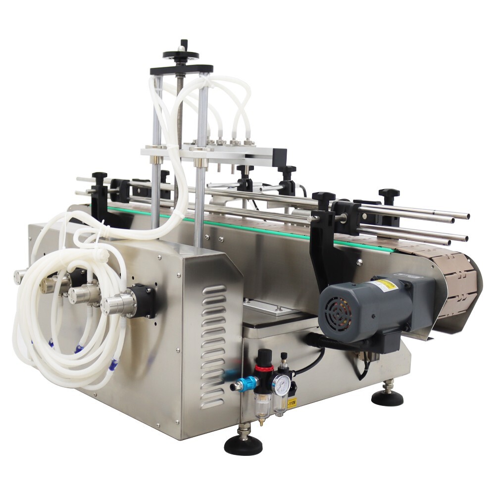 Desktop Four Head Magnetic Pump Filling Machine 4-30Bottles/min 8mm Nozzle