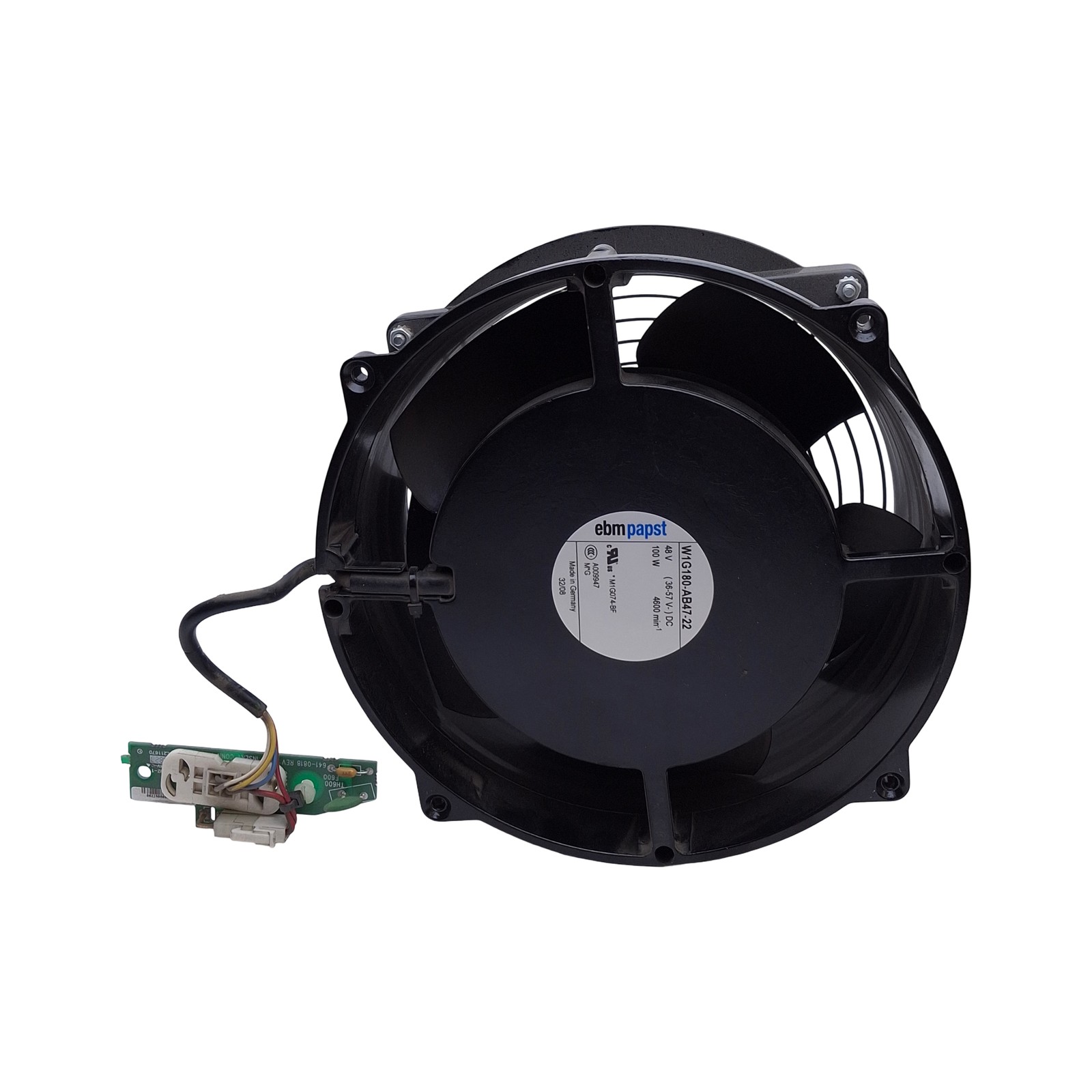 EBM Papst W1G180-AB47-22 Tubaxial DC Fan, ø200mm x 70mm, 48VDC 100W, 4600RPM